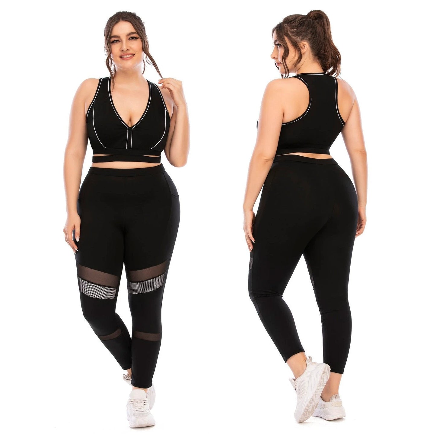 Workout Suits Plus Size Yoga Clothes Tights Pants